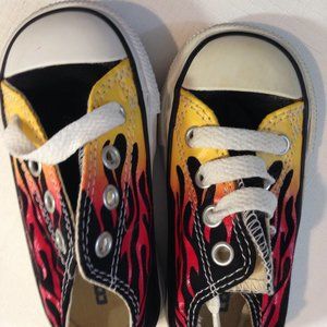 Kids Infant Flames Converse Chuck T All Star Oxford Sneaker